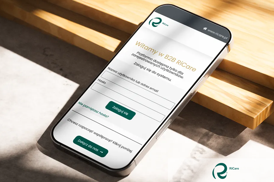 RiCare B2B phone mockup