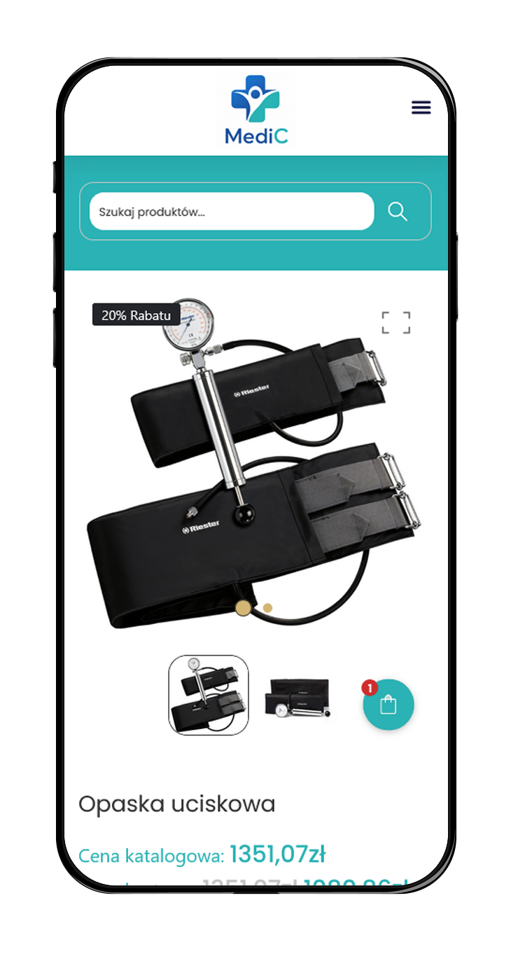 System eCommerce B2B na urządzeniu mobilnym